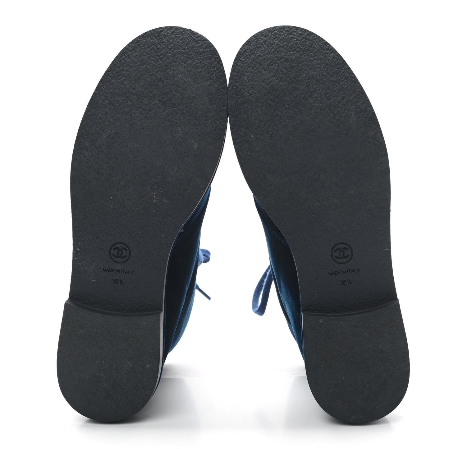 Velvet CC Lace Up Boots 38.5 Blue