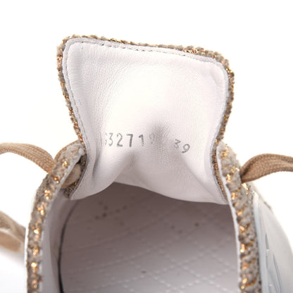 Chanel Fantasy Tweed Sneakers 39 Beige Gold 8 of 17