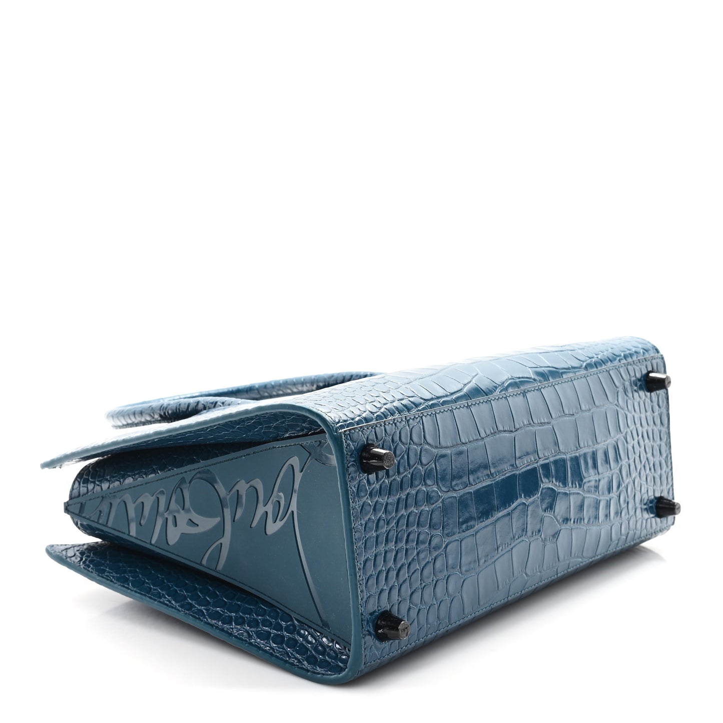 Calfskin Crocodile Embossed Studded Medium Paloma S Capitaine