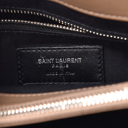 Saint Laurent Calfskin Y Quilted Monogram Medium Loulou Chain Satchel Desert Storm 6 of 7