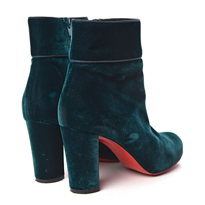 Christian Louboutin Veau Velours Moulamax 85 Booties 36.5 Petrol 4 of 10