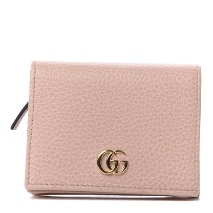 Gucci Dollar Calfskin GG Marmont Card Case Perfect Pink 1 of 8