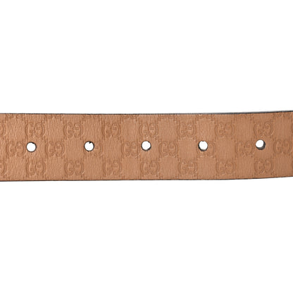 Gucci Microguccissima Calfskin Belt 75 30 Light Brown 3 of 5