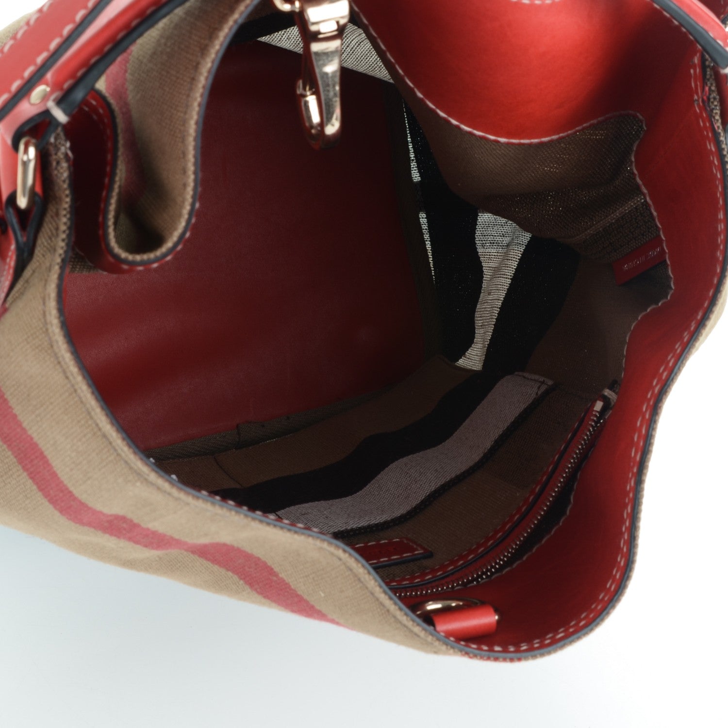 Burberry Canvas Mega Check Medium Susanna Hobo Cadmium Red 5 of 8