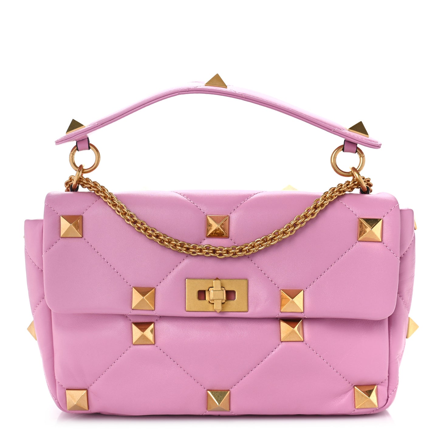 Nappa Large Roman Stud Shoulder Bag Giacinto