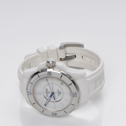 Chanel Stainless Steel Ceramic Rubber 38mm J12 Marine Automatic Watch White 5 of 5