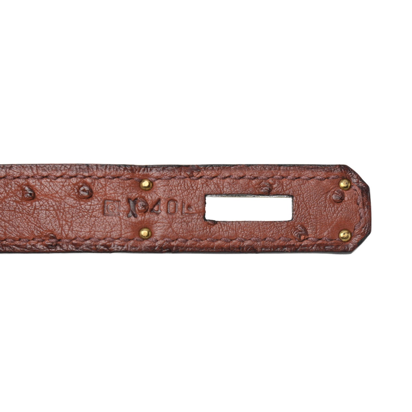 Ostrich Ghillies Birkin 30 Brique Rouge H