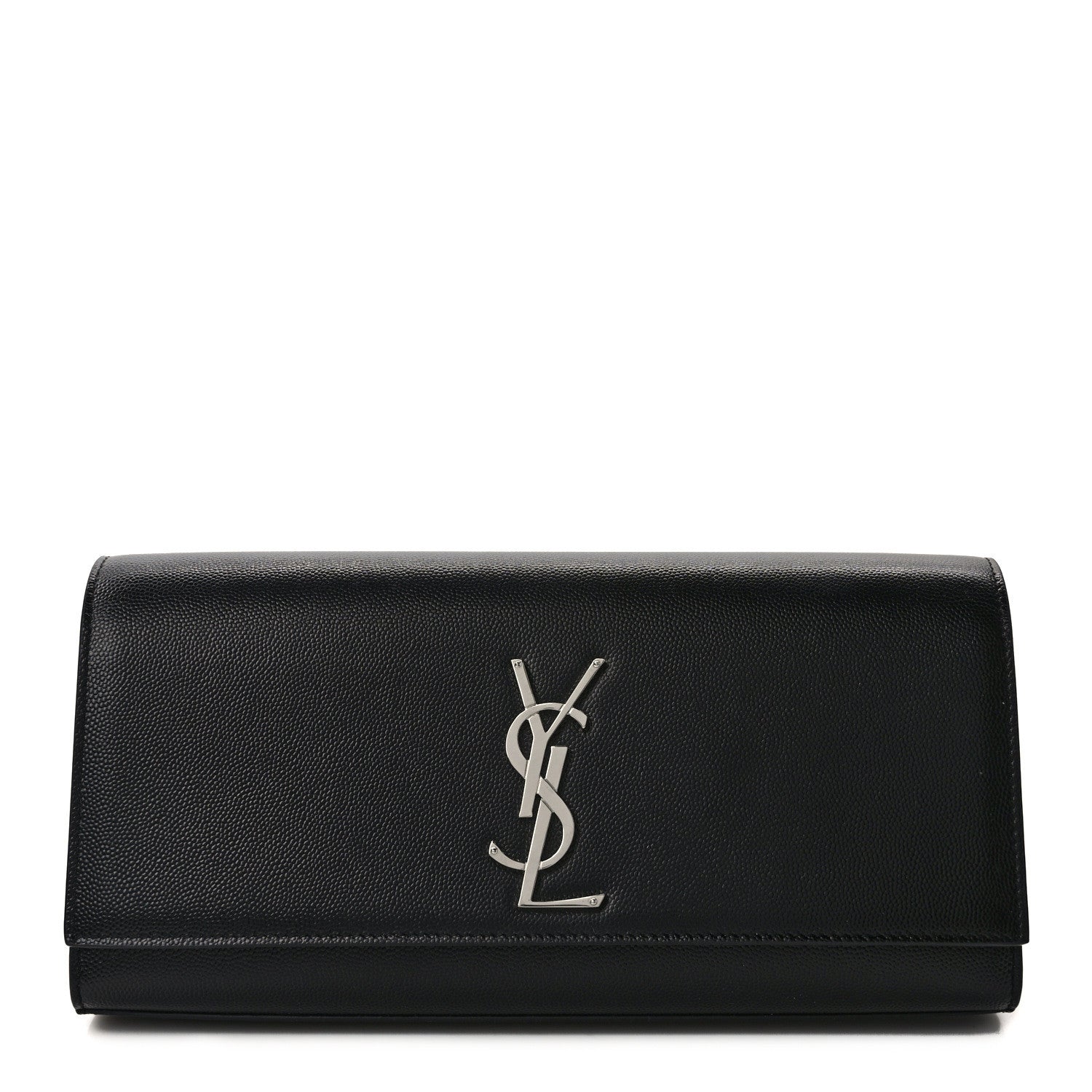 Saint Laurent Grain De Poudre Monogram Cassandre Clutch Black 1 of 9