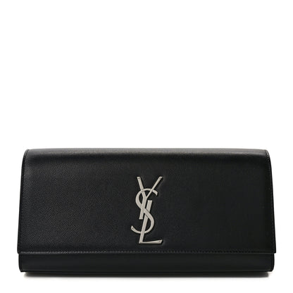 Saint Laurent Grain De Poudre Monogram Cassandre Clutch Black 1 of 9