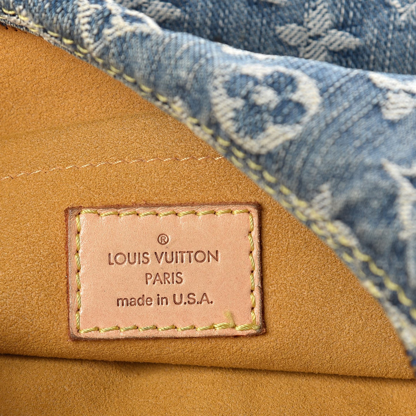 Monogram Denim Baggy PM Blue