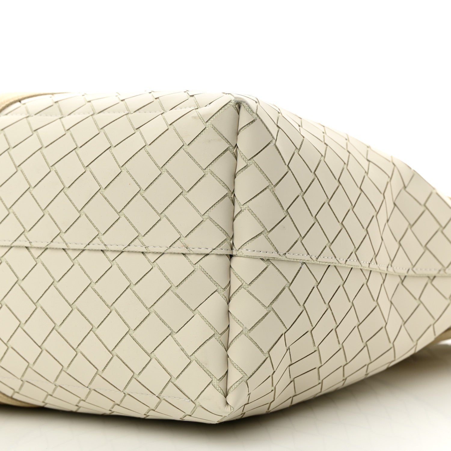 Bottega Veneta Intreccio Rubber East West Tote White 10 of 12