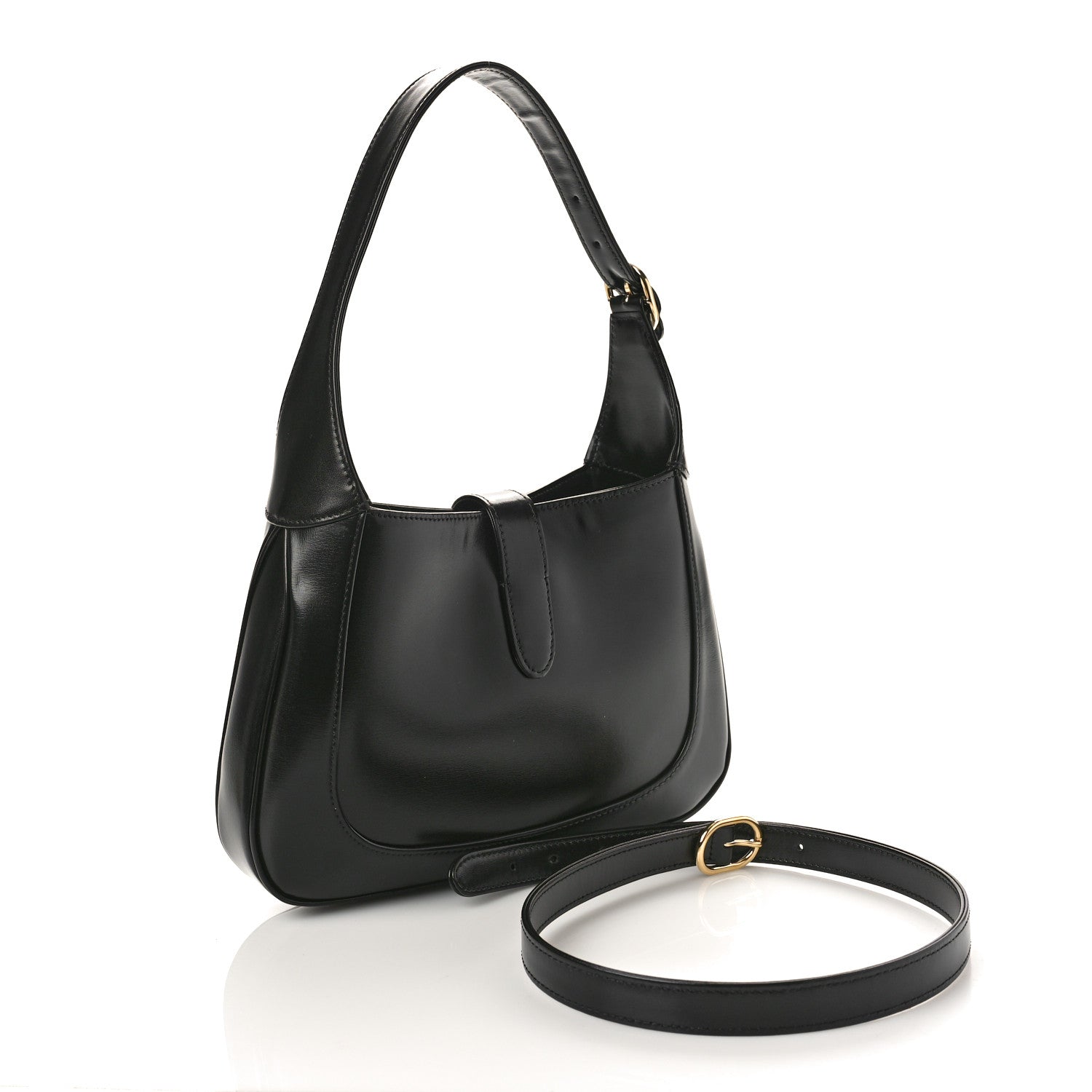 Gucci Boarded Dyana Lux Calfskin Small Jackie 1961 Hobo Black 2 of 8