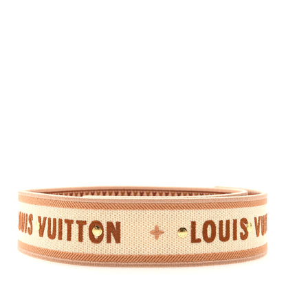 Louis Vuitton Jacquard Twist Shoulder Strap Beige Brown 2 of 3