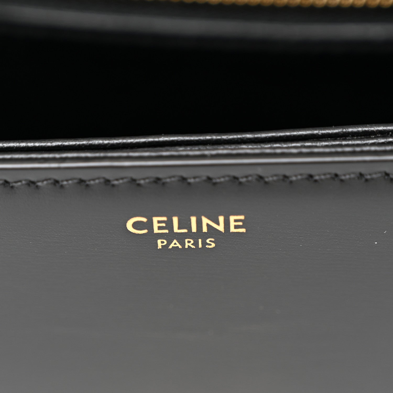 Celine Shiny Calfskin Teen Triomphe Black 6 of 15