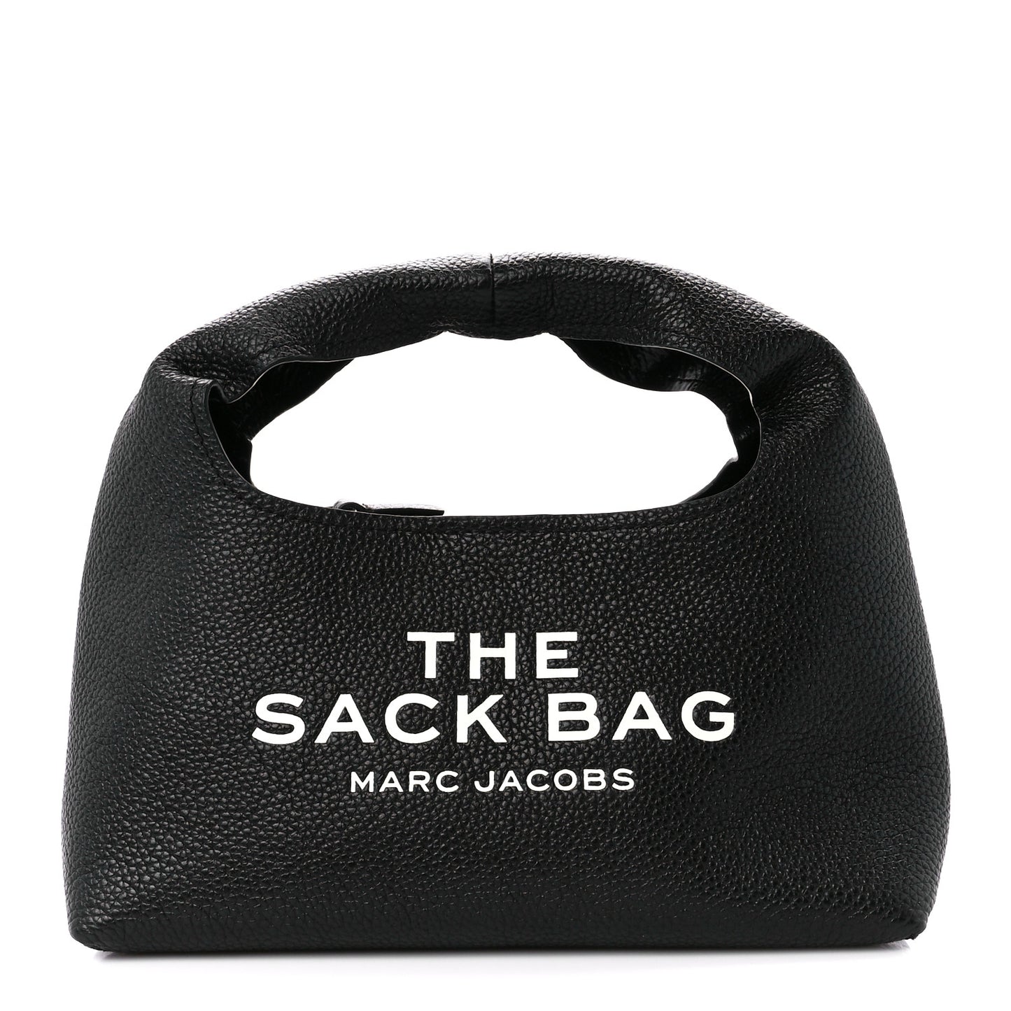 Grained Calfskin Mini The Sack Bag Black