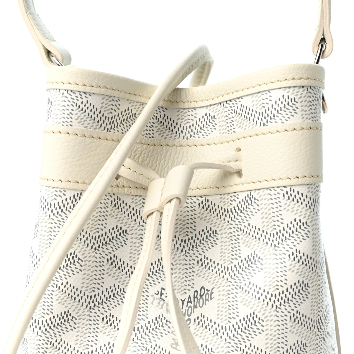 Goyardine Petit Flot Mini Bucket Bag White