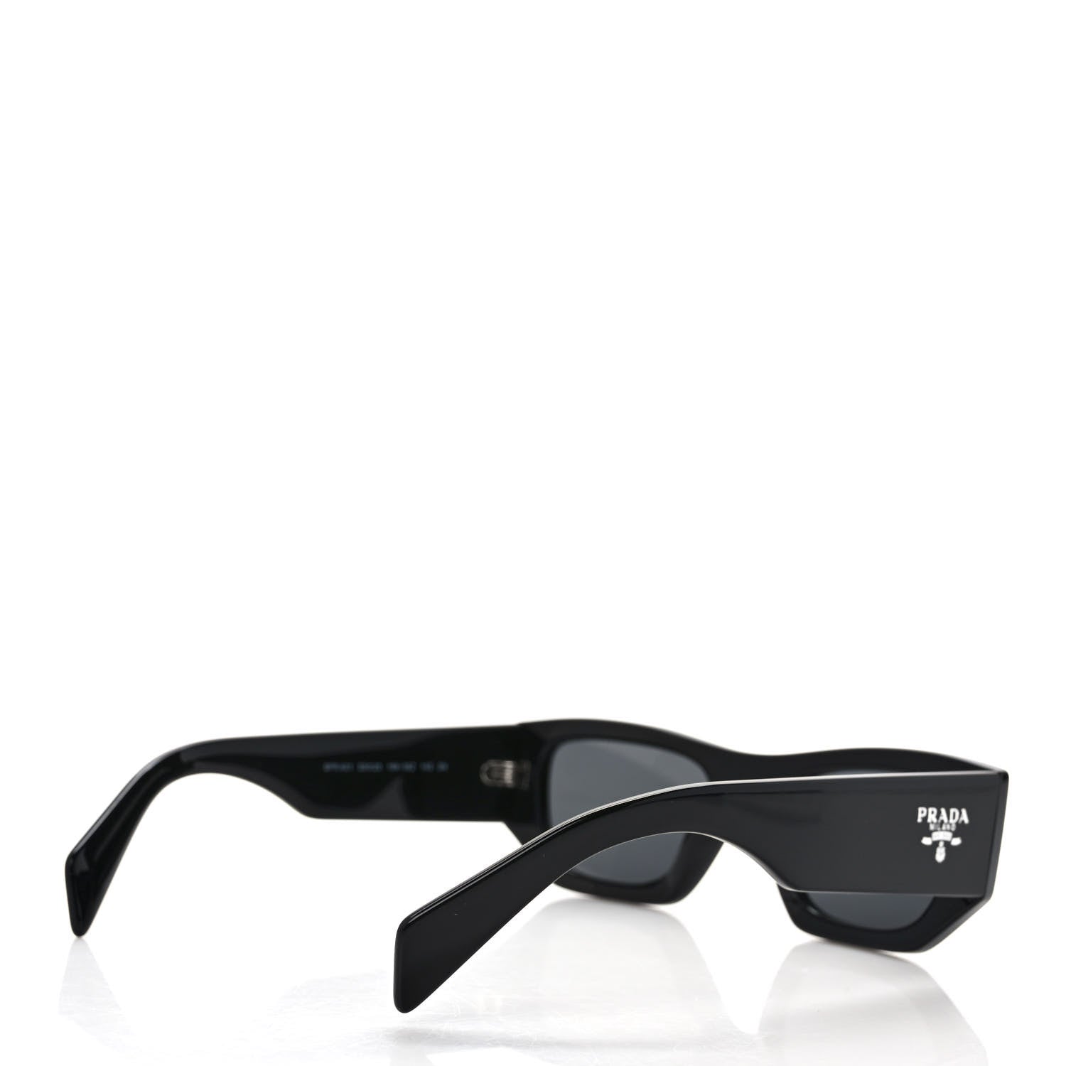 Prada Acetate Pillow Sunglasses SPR A01 Black 4 of 7