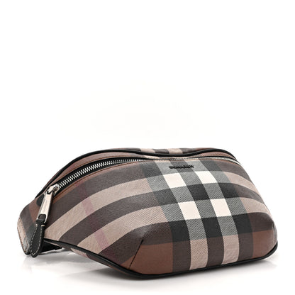 Burberry E-canvas Check Cason Bum Bag Dark Birch Brown 4 of 9