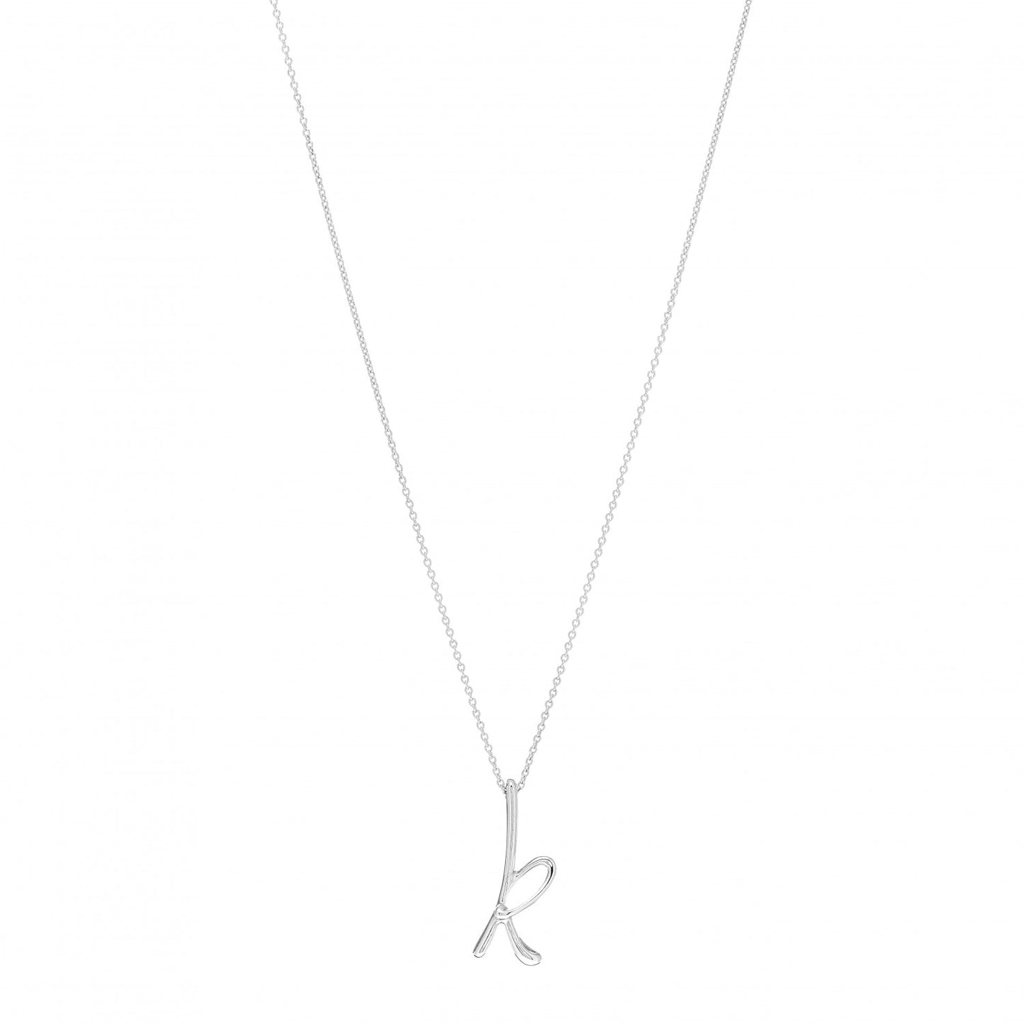 Sterling Silver Elsa Peretti Letter K Pendant Necklace