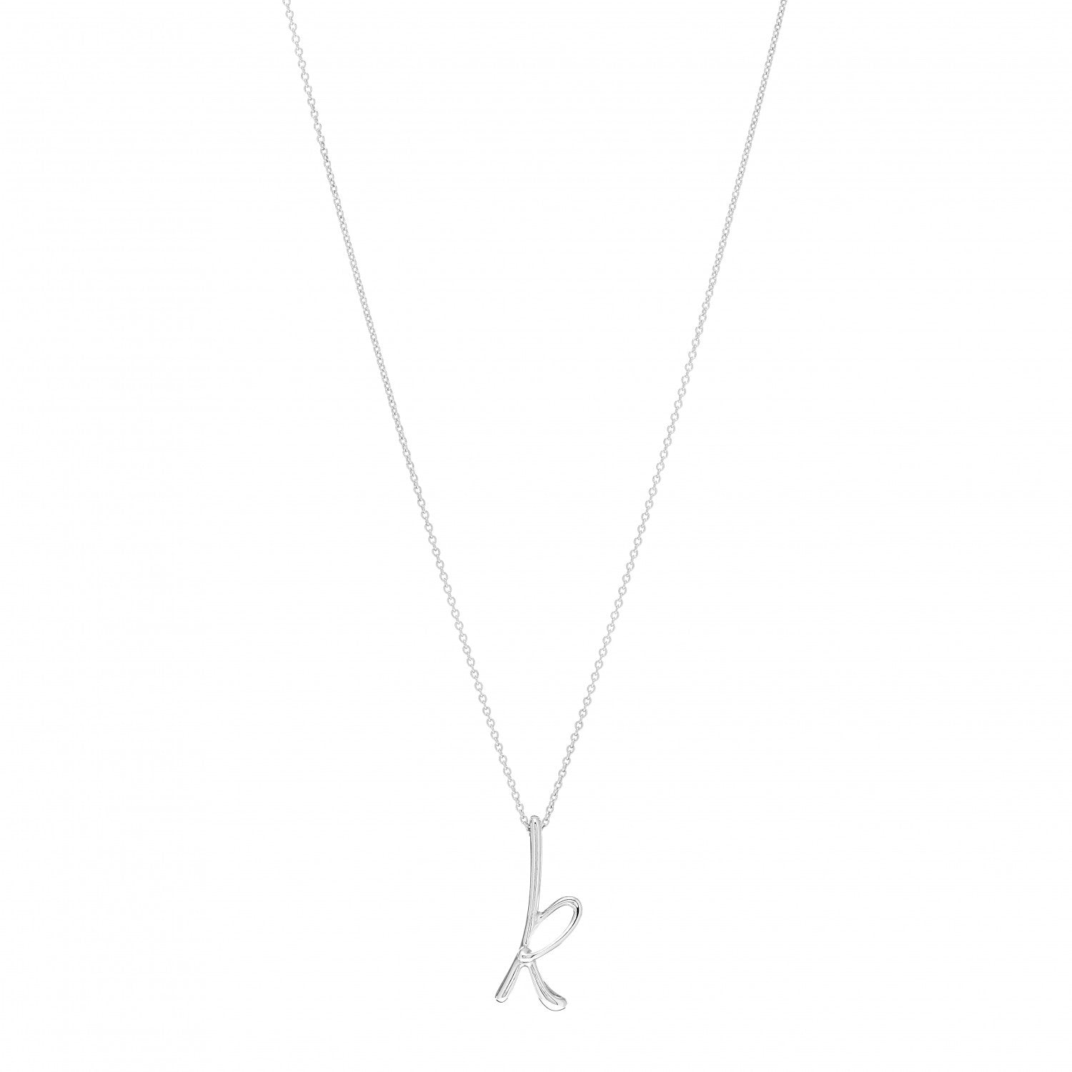 Tiffany Sterling Silver Elsa Peretti Letter K Pendant Necklace 1 of 4