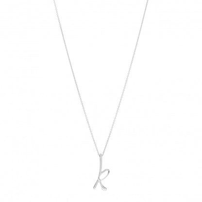 Tiffany Sterling Silver Elsa Peretti Letter K Pendant Necklace 1 of 4