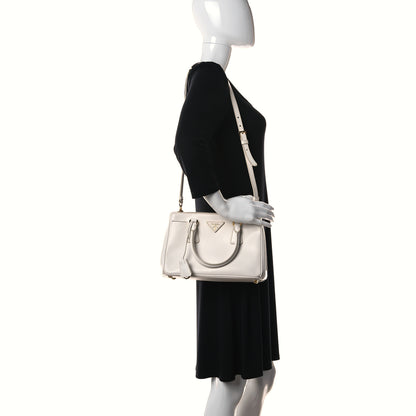 Prada Saffiano Lux Small Galleria Double Zip Tote White 2 of 17