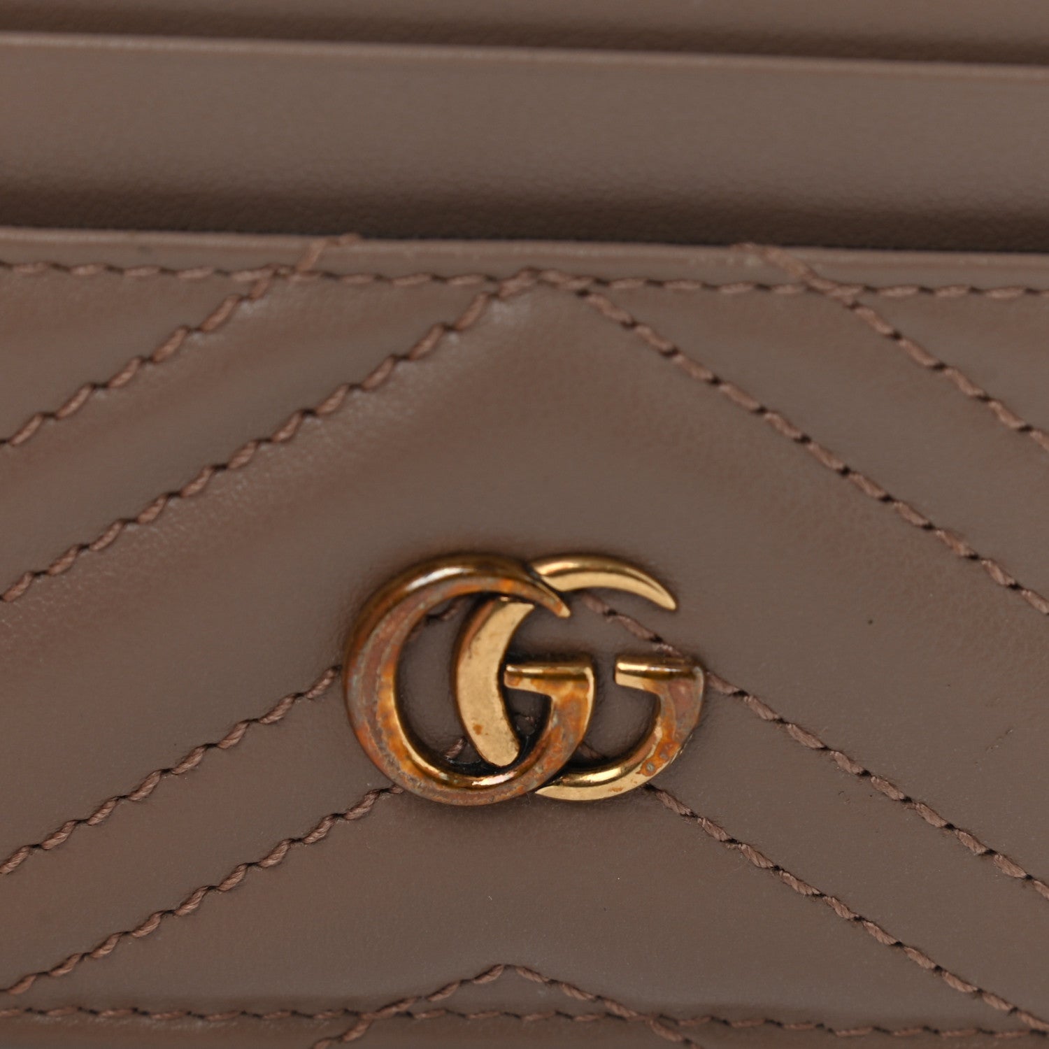 Gucci Calfskin Matelasse GG Marmont Card Holder Porcelain Rose 10 of 10