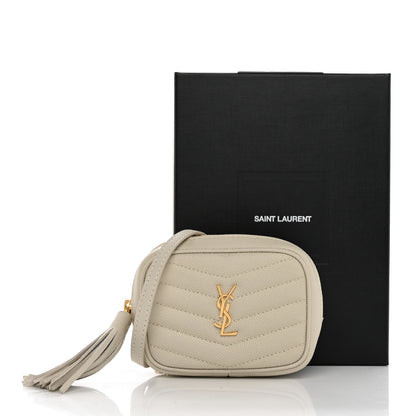 Saint Laurent Grain De Poudre Matelasse Monogram Baby Lou Camera Bag Crema Soft 11 of 11
