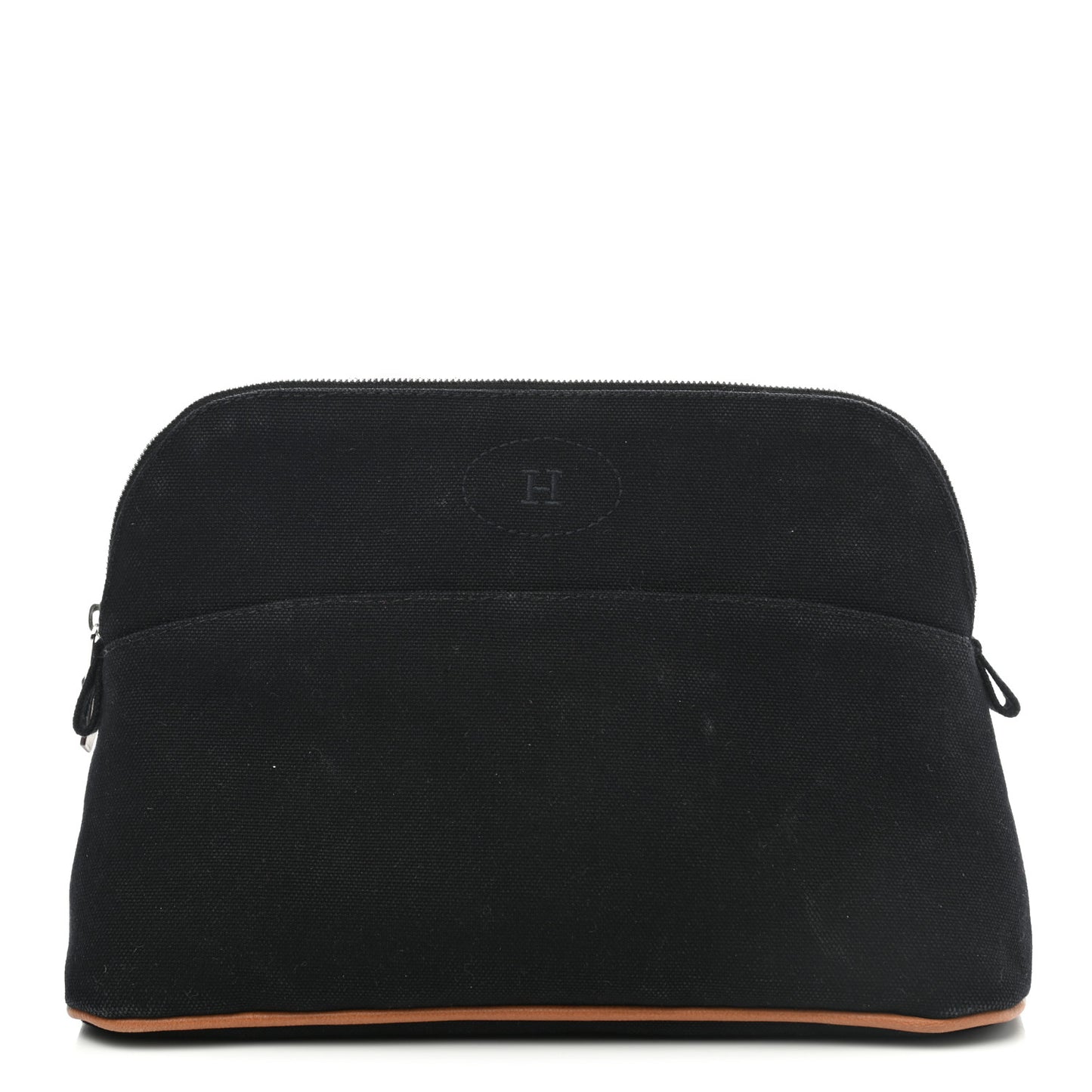 Cotton Canvas Bolide Travel Cosmetic Pouch Black