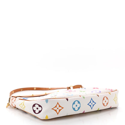 Louis Vuitton Monogram Multicolor Pochette Accessories White 2 of 7