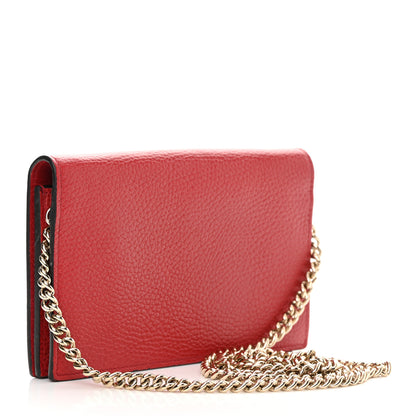 Gucci Dollar Calfskin Medium Betty Chain Wallet Tabasco 3 of 13