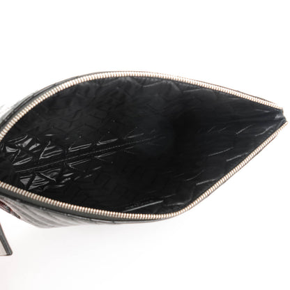 Chanel Distressed Patent Medium CC Crossing Cosmetic Case Black 4 of 7