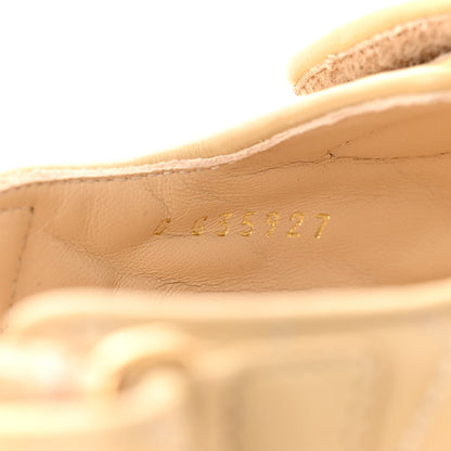 Chanel Lambskin Quilted Velcro Dad Chain CC Slide Sandals 40 Beige 7 of 9