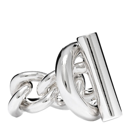 Hermes Sterling Silver GM Croisette Ring 50 5.25 3 of 5