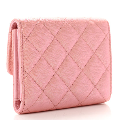 Chanel Iridescent Caviar Quilted Small Flap Wallet Rose Pink 3 of 9