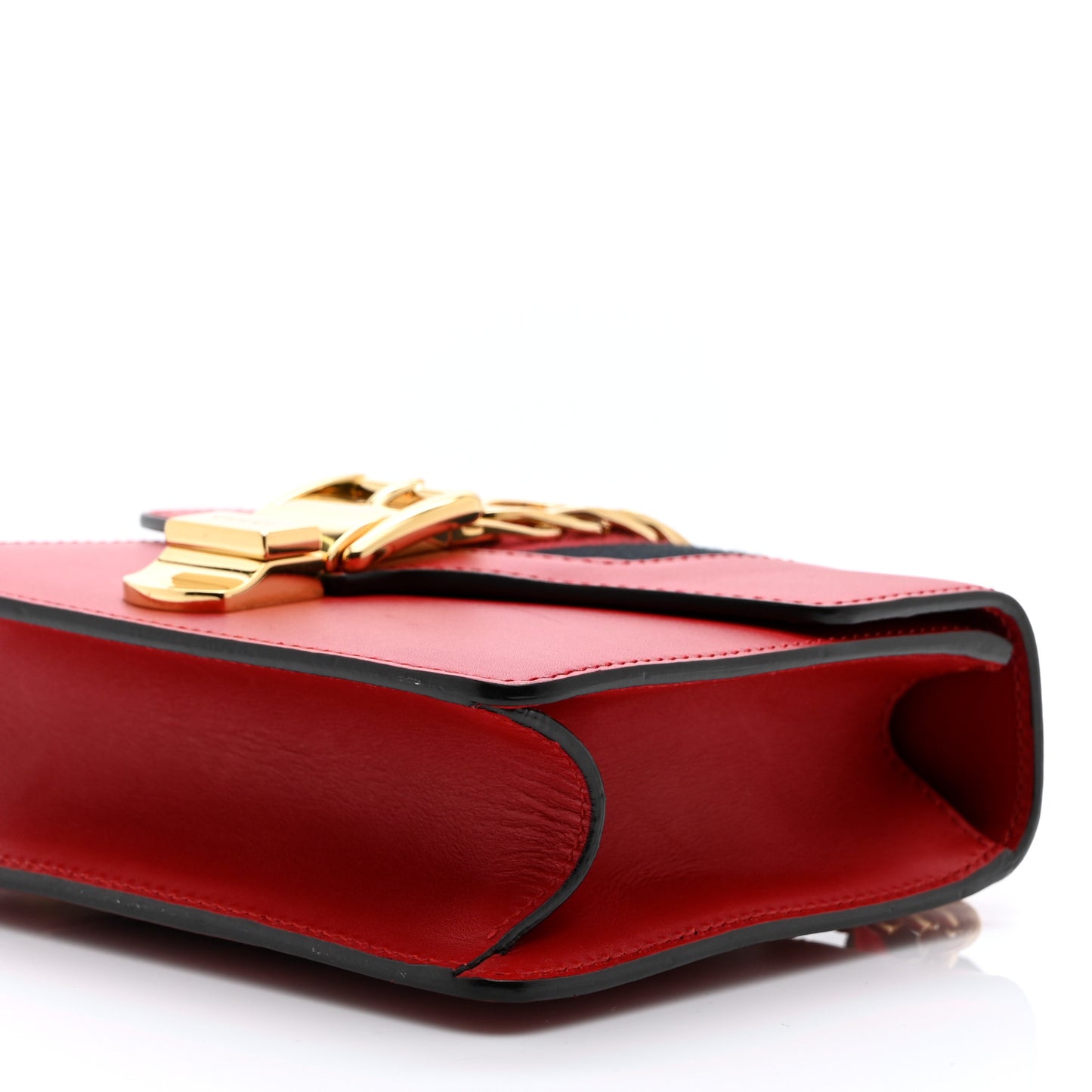 Calfskin Mini Sylvie Chain Shoulder Bag Hibiscus Red
