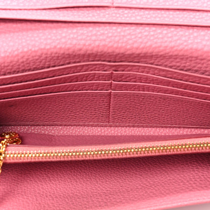 Prada Vitello Phenix Continental Flap Wallet Begonia 5 of 8