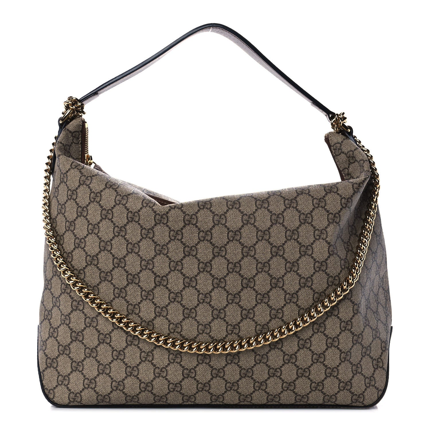 Gucci GG Supreme Monogram Large Linea A Hobo Light Brown 1 of 11