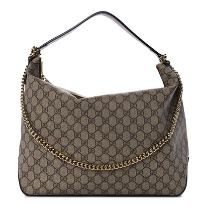 Gucci GG Supreme Monogram Large Linea A Hobo Light Brown 1 of 11