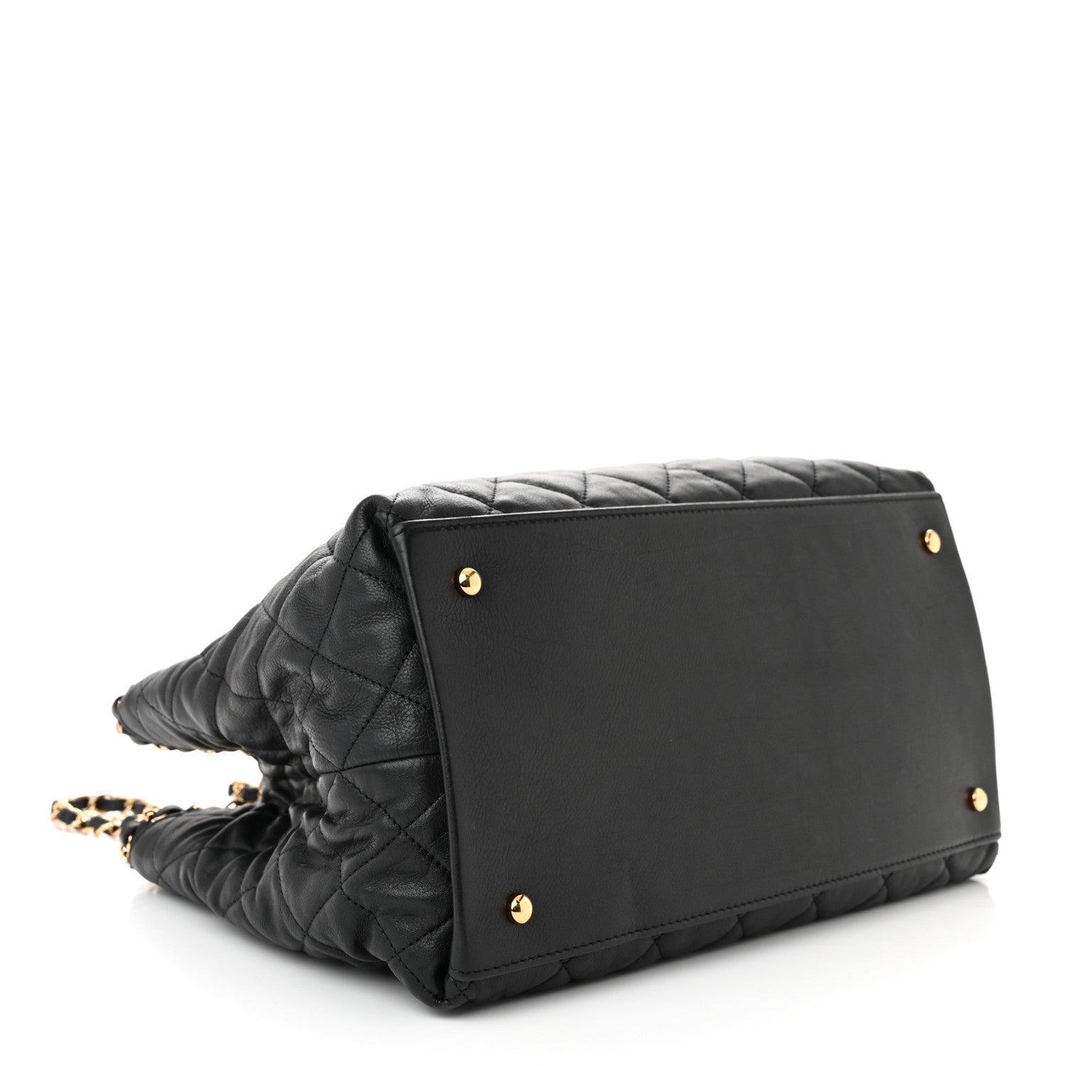 Chanel Calfskin Quilted Small Chain Me Tote Black 4 of 10
