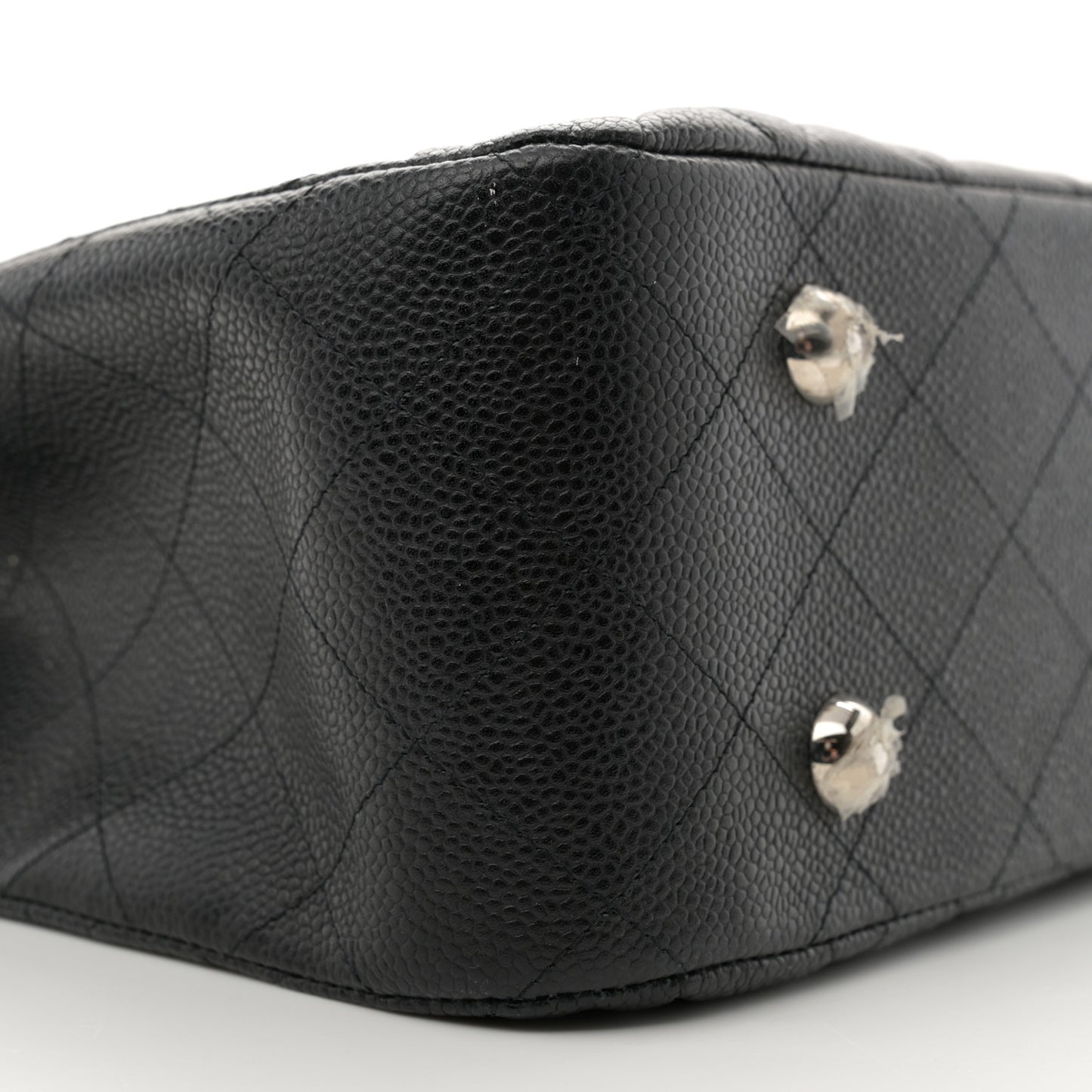 Caviar Quilted Flap Tote Black