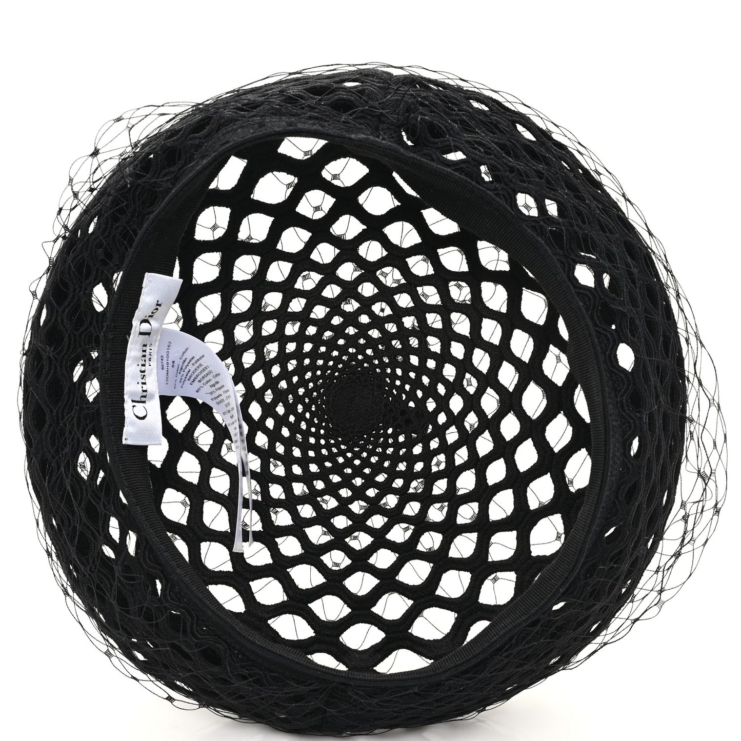 Mesh Arty Veil Beret 58 Black