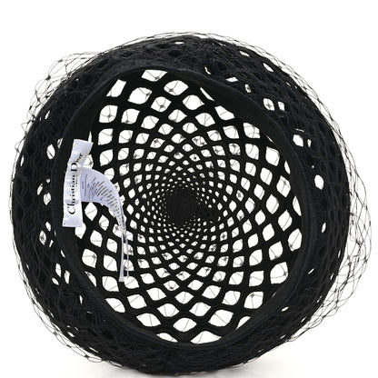 Christian Dior Mesh Arty Veil Beret 58 Black 7 of 8