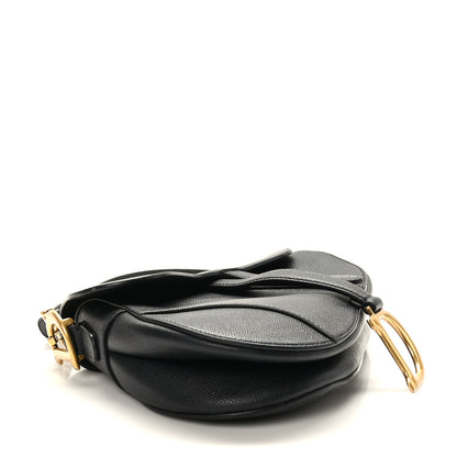 Christian Dior Grained Calfskin Saddle Bag Black 4 of 10