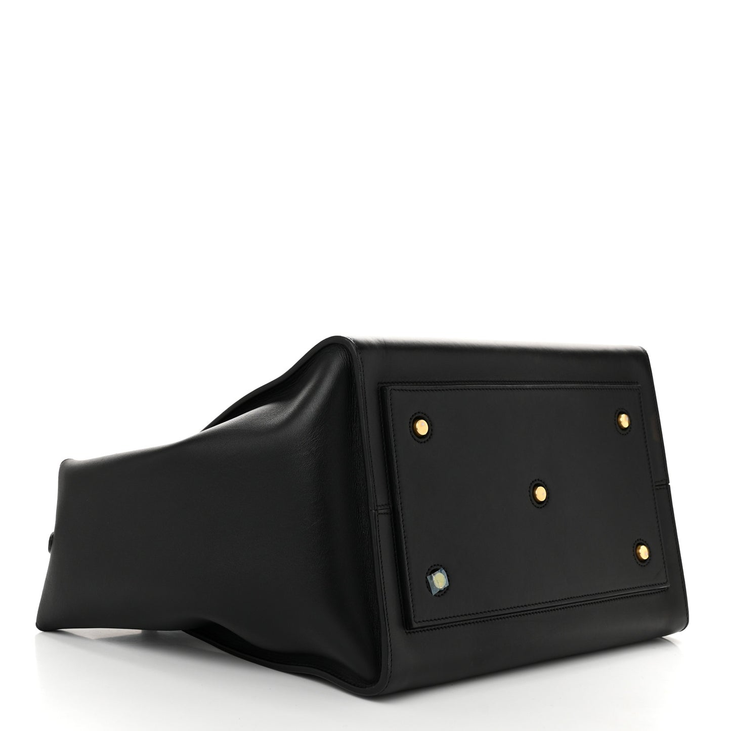 Smooth Calfskin Medium Tie Knot Tote Navy Blue