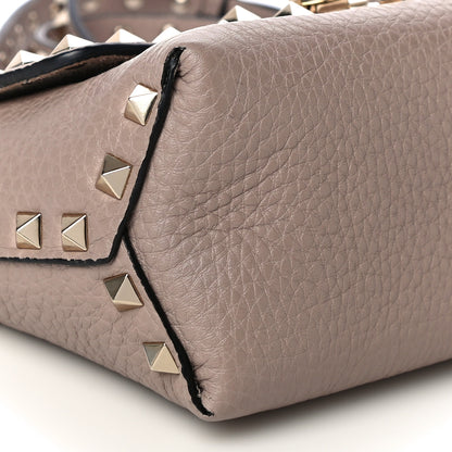 Valentino Garavani Pebbled Calfskin Mini Rockstud Crossbody Bag Poudre 7 of 8