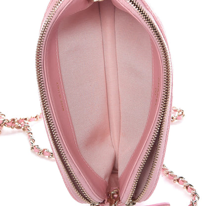 Chanel Iridescent Caviar Quilted Clutch With Chain Rose 6 of 11