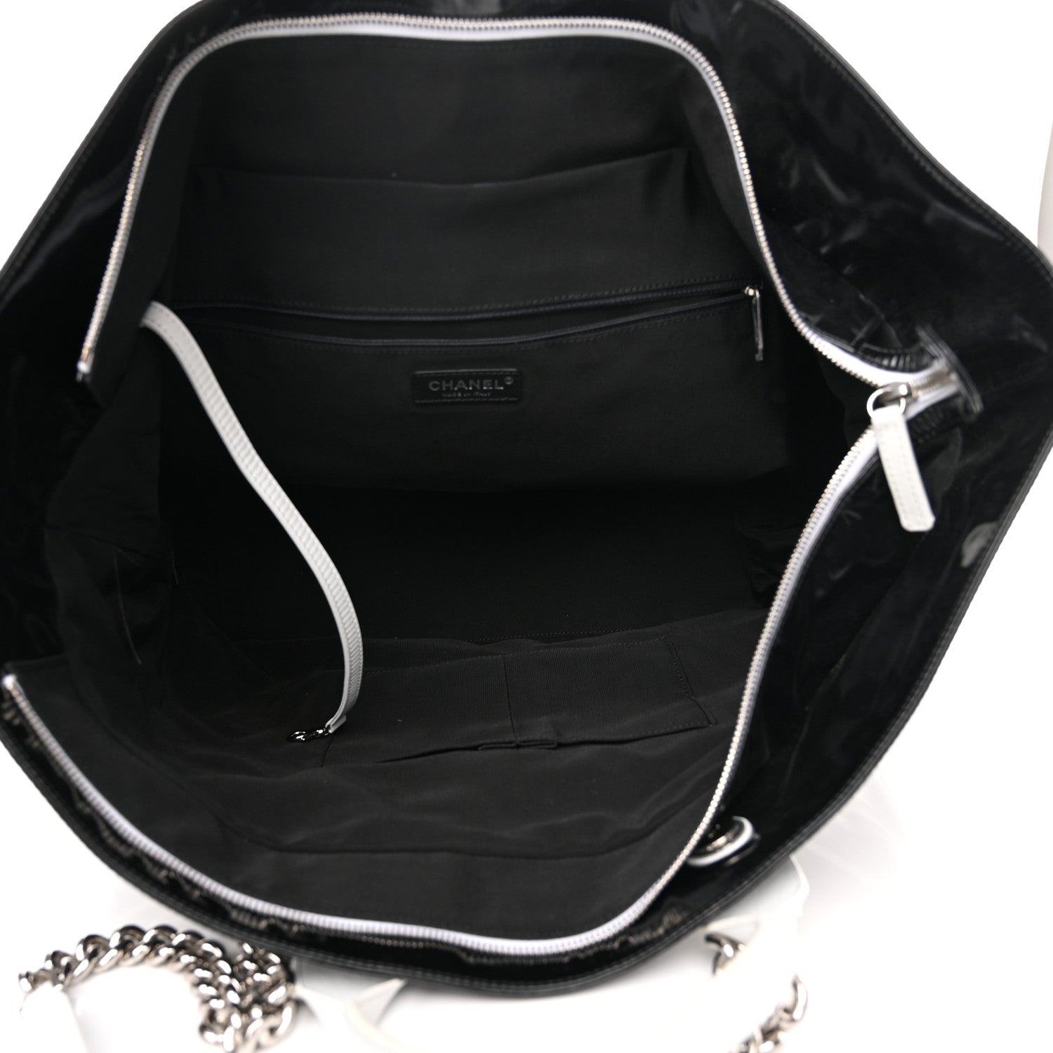 Chanel Vinyl Large La Pausa Bay Shopping Bag Black 5 of 10