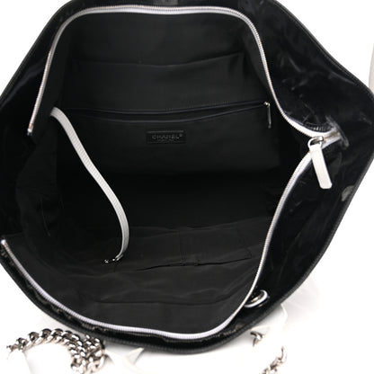 Chanel Vinyl Large La Pausa Bay Shopping Bag Black 5 of 10