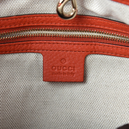 Gucci Pebbled Calfskin Medium Soho Chain Shoulder Bag Sun Orange 6 of 10
